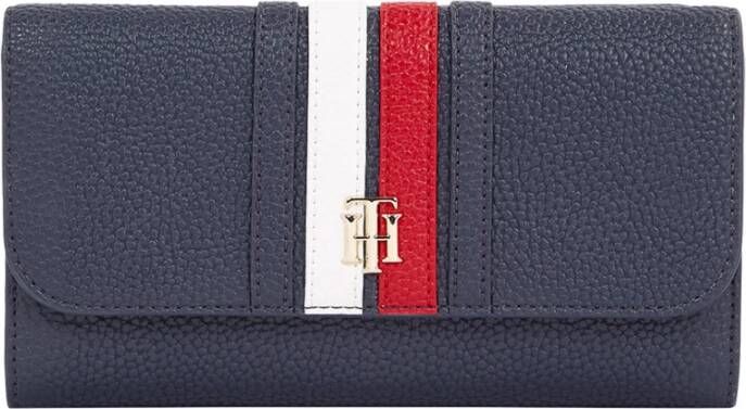 Tommy Hilfiger Het element grote flap corp -portemonnee Blauw Dames