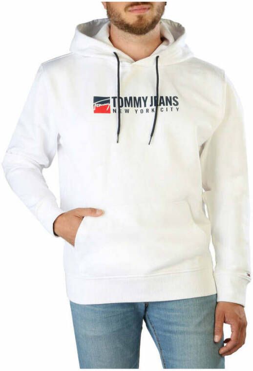 Tommy Jeans Herenhoodie Overgangsorganisch katoen White Heren