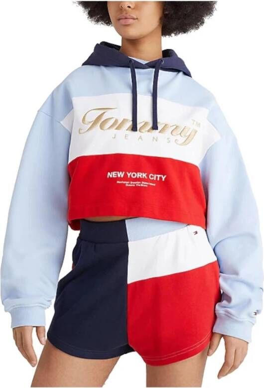 Tommy Jeans Korte hoodie met colour-blocking-design