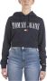 Tommy Jeans Cropped hoodie met labelstitching - Thumbnail 1