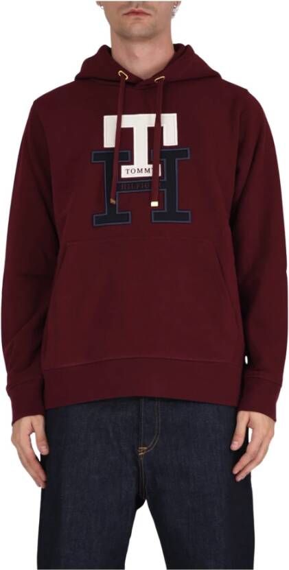 Tommy Hilfiger Lux Monogram Sweatshirt Red Heren