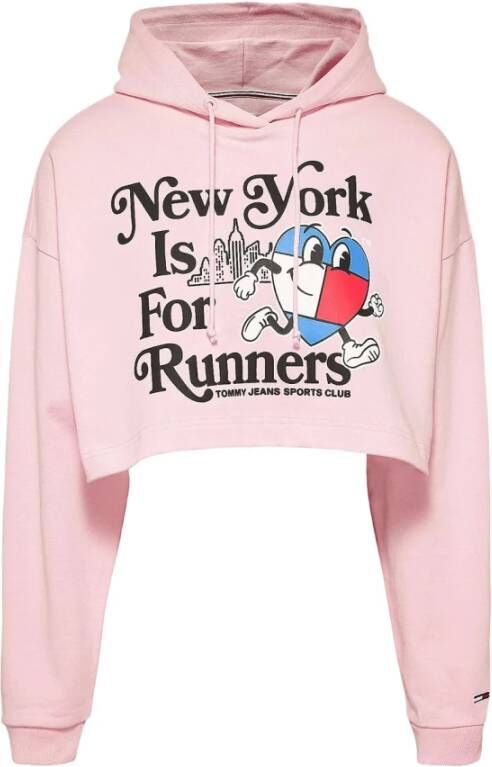 Tommy Hilfiger Roze Hoodie Lange Mouw Geborduurde Print Pink Dames - Foto 2