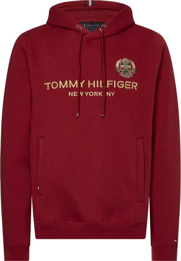 Tommy Hilfiger Katoenen Sweatshirt met Vaste Capuchon Red Heren