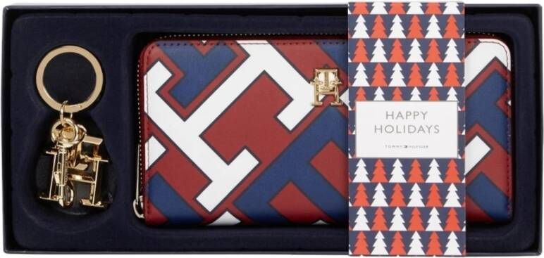 Tommy Hilfiger iconische GP -portemonnee keyfob 2 Rood Dames