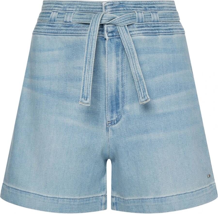 Tommy Hilfiger jeans short blauw ww0ww34083 1AD Blauw Dames