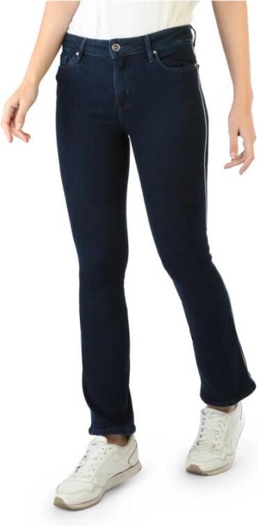 Tommy Hilfiger Applique Skinny Jeans met Zichtbaar Logo Blue Dames