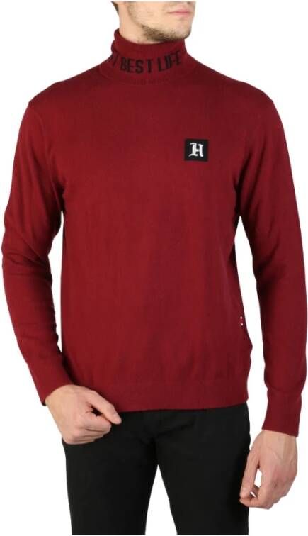 Tommy Hilfiger Luxe Turtleneck Sweater van Kasjmier en Katoenmix Red Heren