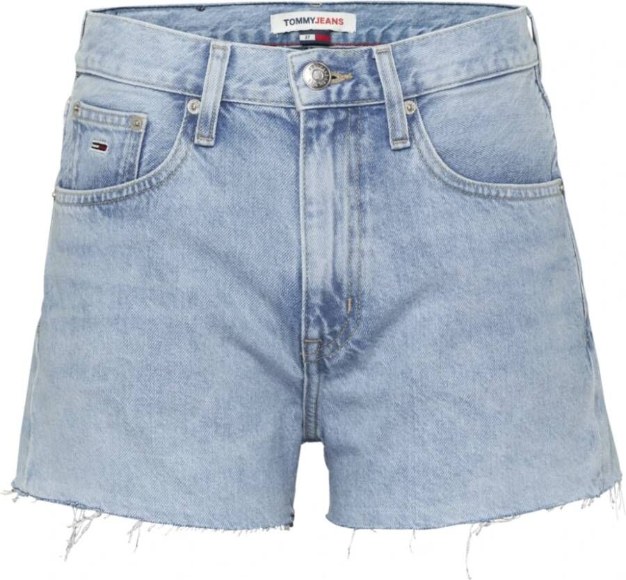 Tommy Jeans Blauwe Katoenen Dames Shorts met Ritssluiting en Knoopsluiting Blue Dames - Foto 4