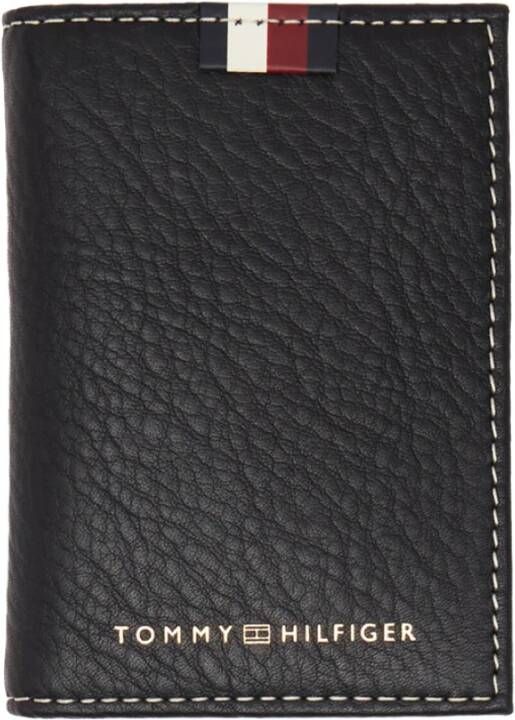 Tommy Hilfiger Heren Portemonnee Zwart Portacard Contrast Logo Black Heren