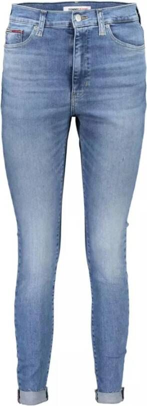 Tommy Hilfiger Lichtblauwe katoenen jeans met gewassen effect Blauw Dames
