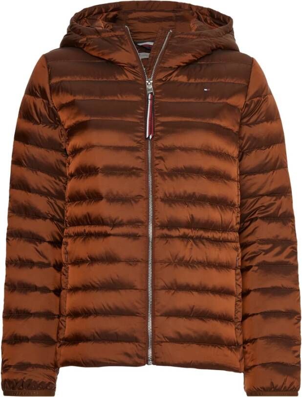 Tommy Hilfiger lichtgewicht donsjas bruin Ww0Ww37264 GV5 Bruin Dames