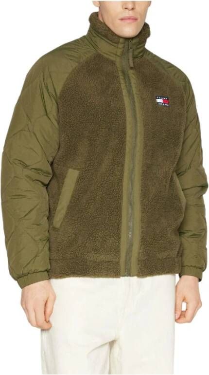 Tommy Jeans Sherpa jacket met labelpatch