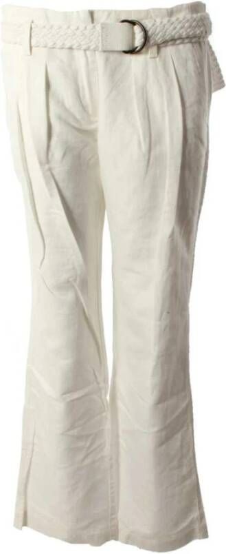 Tommy Hilfiger Linnen Rome Stijl Damesbroek White Dames