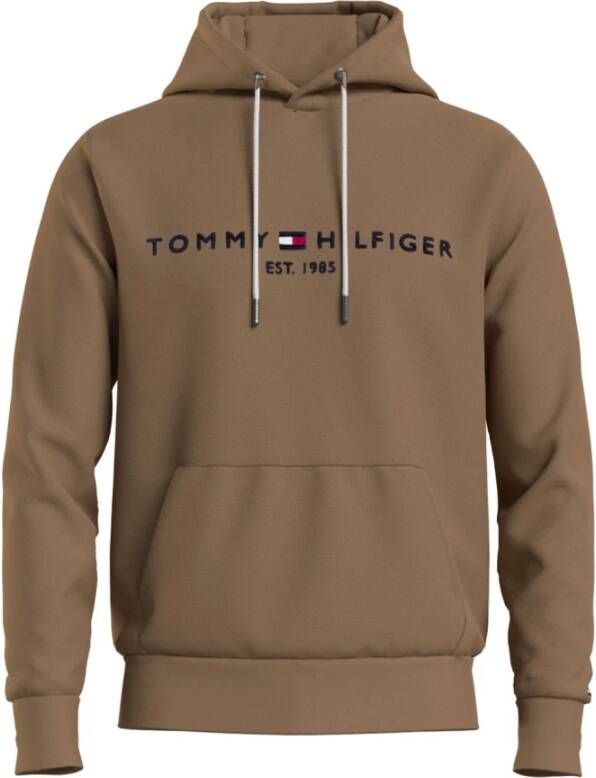 Tommy Hilfiger Logo Hoody GW8 Bruin Heren