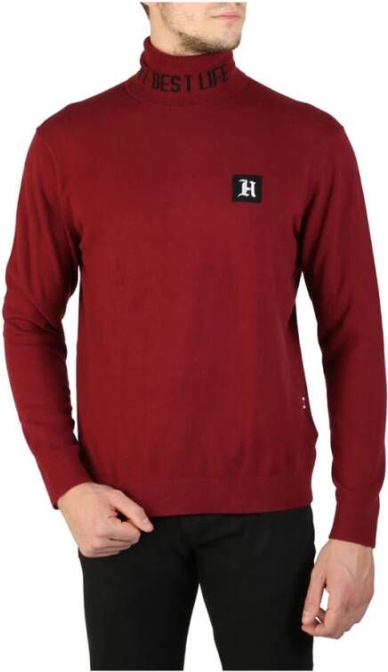 Tommy Hilfiger Luxe Turtleneck Sweater van Kasjmier en Katoenmix Red Heren