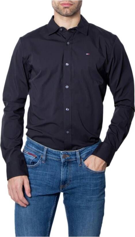 TOMMY JEANS Overhemd met lange mouwen Sabim Stretch Hemd Shirt Stretch shirt premium slim fit met elastaan