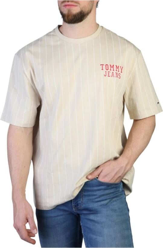 Tommy Hilfiger Hoogwaardig casual T-shirt voor heren Dm0Dm16316 Beige Heren