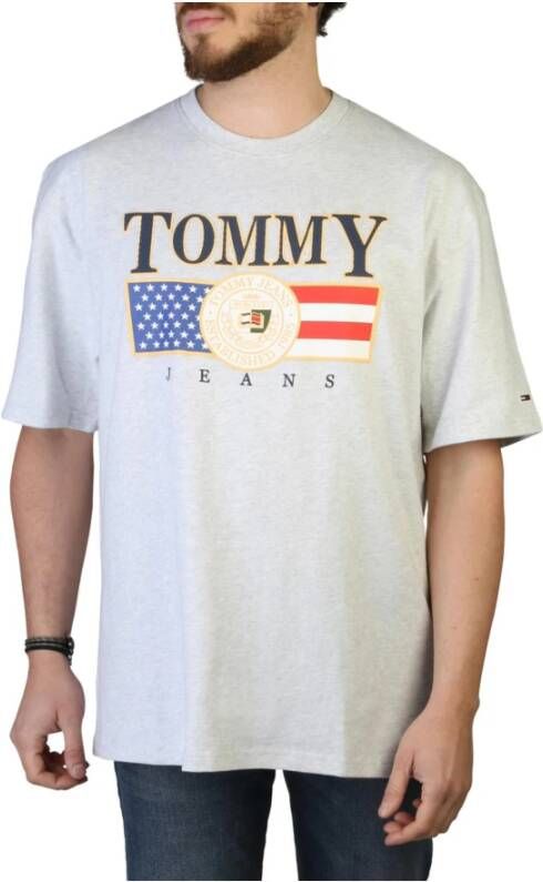 Tommy Hilfiger Heren T-shirt met korte mouwen van katoen Gray Heren