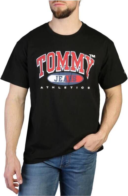 Tommy Hilfiger Heren T-shirt met korte mouwen en ronde hals Black Heren
