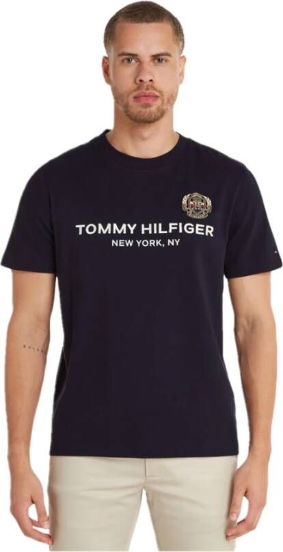Tommy Hilfiger Mw0Mw29388 DW5 Heren Blauw T-shirt Blue Heren