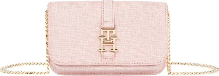 Tommy Hilfiger Pluche mini crossover tas Pink Dames