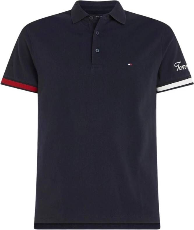 Tommy Hilfiger Heren Slim Fit Korte Mouw Polo Blauw Heren