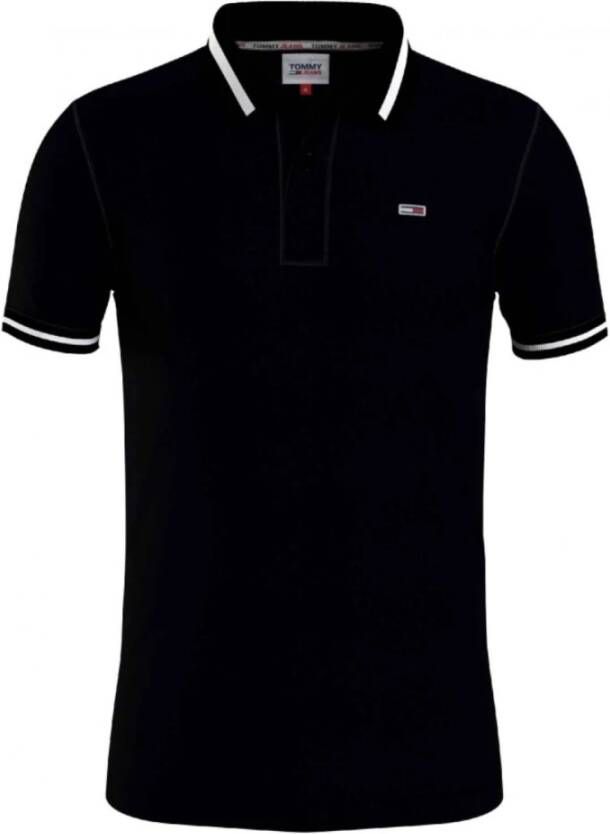 Tommy Hilfiger Polo tjm Tipped Stretch Tommy Jeans Black Heren