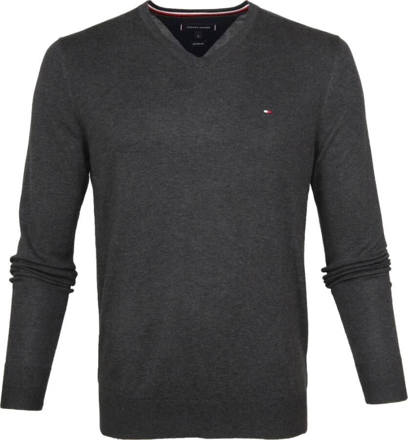 Tommy Hilfiger Pullover V-Hals Grijs Heren