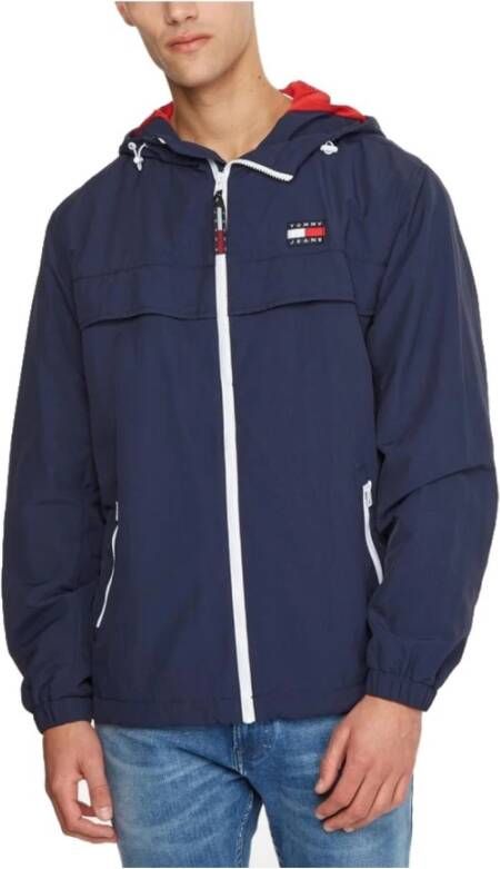 Tommy Hilfiger Sportieve Waterdichte Jas Blauw Capuchon Blue Heren - Foto 8