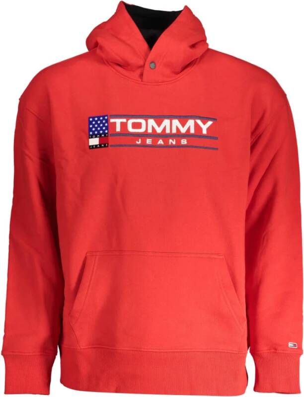 Tommy Hilfiger Red Cotton Sweater Rood Heren