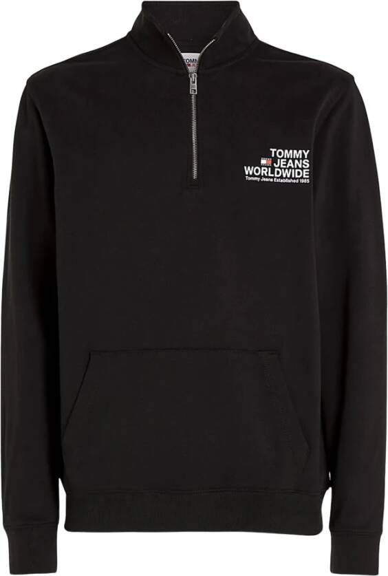Tommy Hilfiger REG Entry Graphic Half-Zip Sweater Zwart Heren