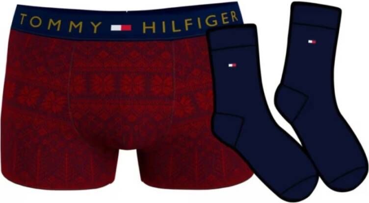 Tommy Hilfiger Heren Boxershorts in Bordeaux Multicolor Heren