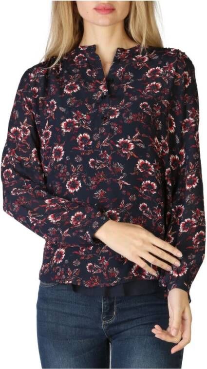 Tommy Hilfiger Bloemenprint blouse met lange mouwen voor dames Blue Dames