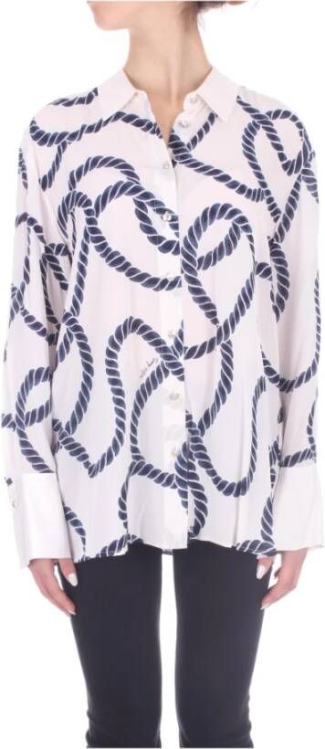Tommy Hilfiger Blouse van viscose met all-over motief model 'COASTAL ROPE'