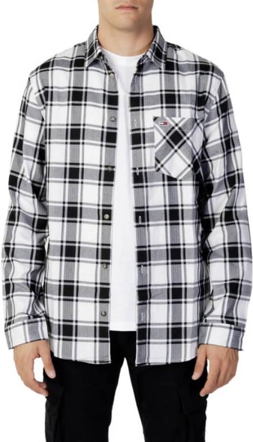 Tommy Jeans Heren Overhemd Geruit Wit Herfst Winter White Heren - Foto 2