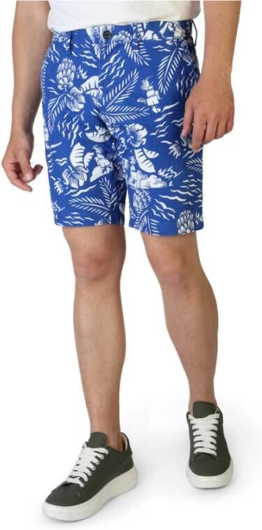 Tommy Hilfiger Bloemenprint Katoenen Shorts voor Mannen Blue Heren