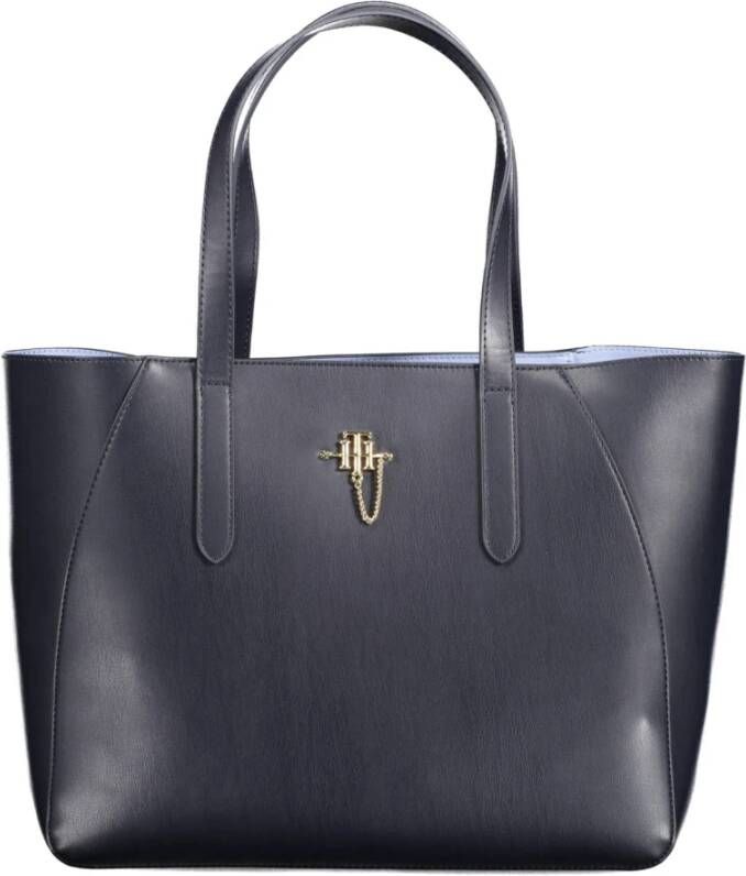 Tommy Hilfiger Blauwe Schoudertas met Contrastdetails Blue Dames