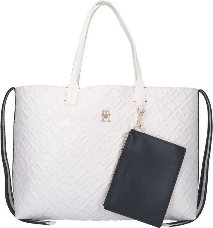 Tommy Hilfiger Shopper met all-over label in reliëf model 'ICONIC'