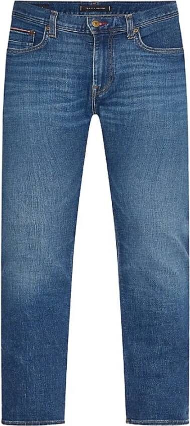 Tommy Hilfiger Slim Fit Vervaagde Jeans van gerecyclede materialen Blauw Heren