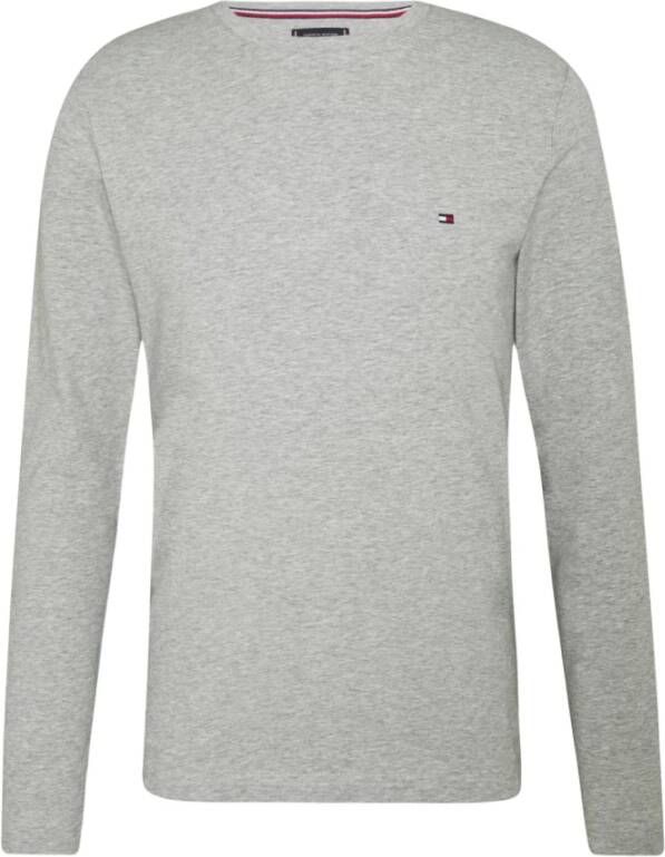 Tommy Hilfiger Stretch slank fit met lange mouwen T -shirt Grijs Heren