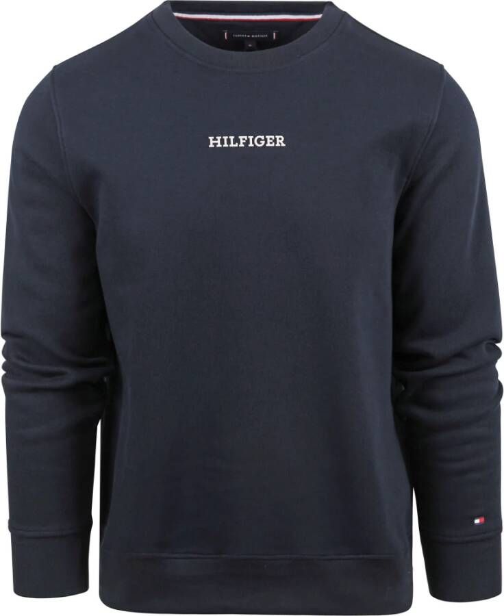 Tommy Hilfiger Monotype sweater donkerblauw Mw0Mw31487 DW5 Blauw Heren - Foto 3