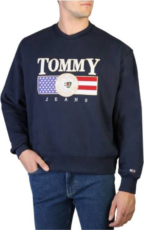 Tommy Hilfiger Heren Sweatshirt van Katoen met Logo Blue Heren