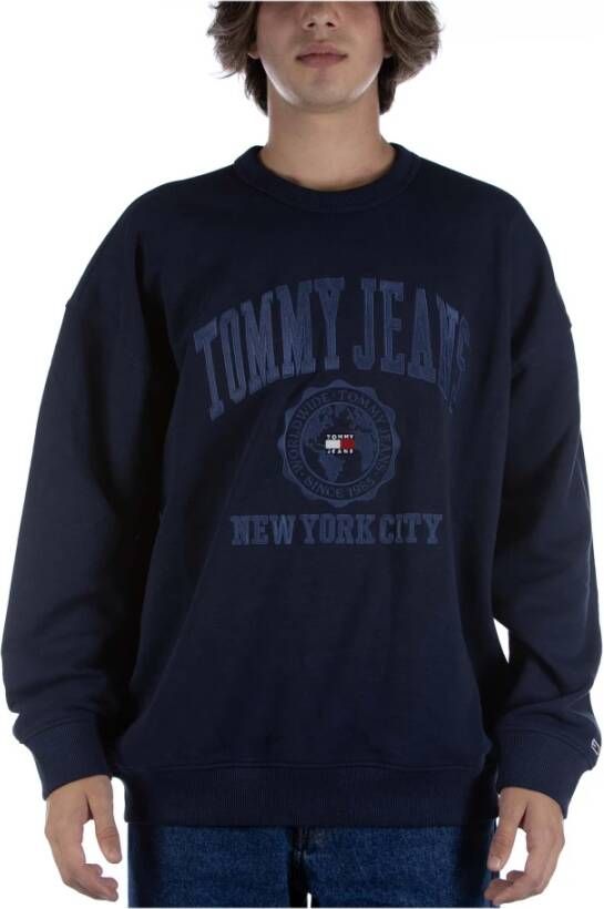 Tommy Jeans Sweatshirt met labelstitching model 'REVERSE SLUB CREW'