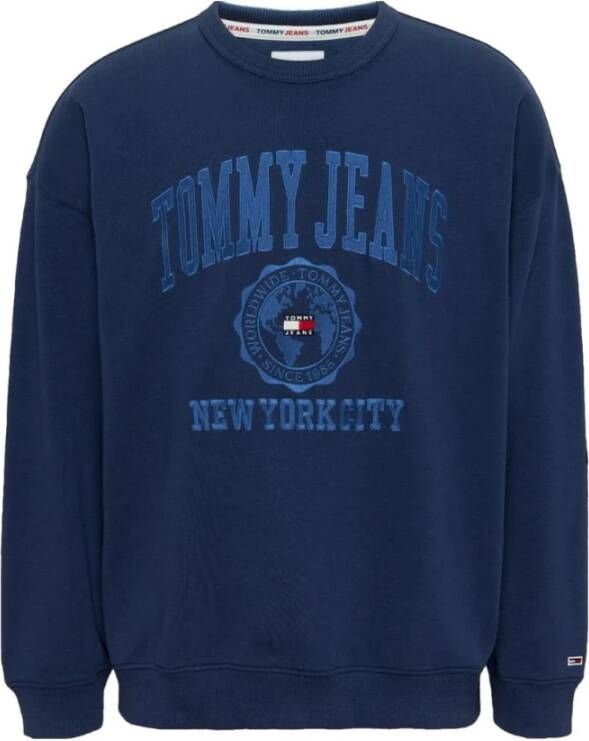 Tommy Jeans Sweatshirt met labelstitching model 'REVERSE SLUB CREW'