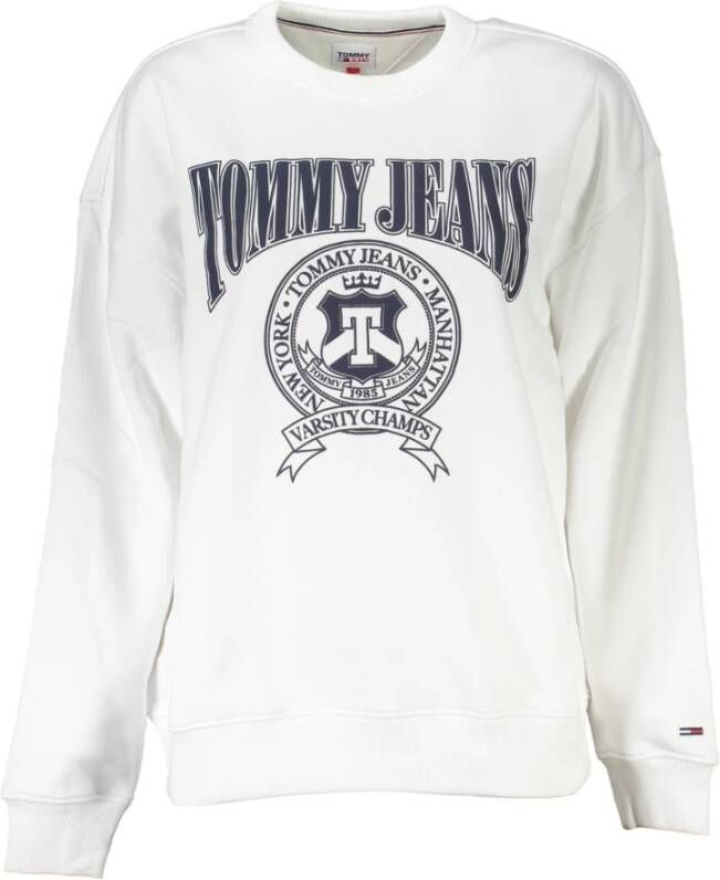 Tommy Hilfiger Witte Sweatshirt voor Dames met Lange Mouwen Wit Dames