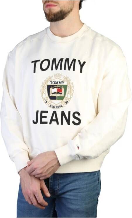 Tommy Hilfiger Heren Sweatshirt met Ronde Hals White Heren