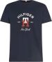 Tommy Hilfiger Heren T-shirt met logo print op de borst Blue Heren - Thumbnail 1