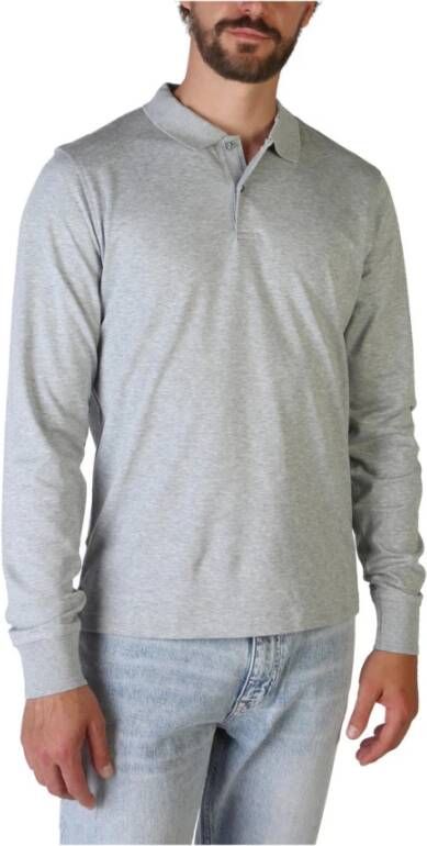 Tommy Hilfiger Heren Polo Shirt met Lange Mouwen Gray Heren