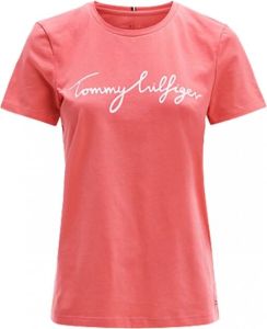 Tommy Hilfiger Shirt met ronde hals CREW NECK GRAPHIC TEE met groot logo-opschrift
