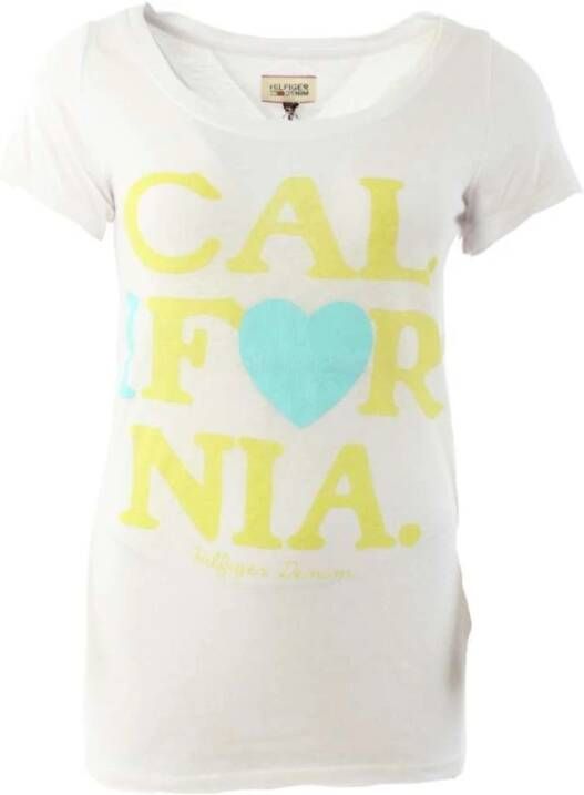 Tommy Hilfiger Witte Dames T-shirt van Denim White Dames